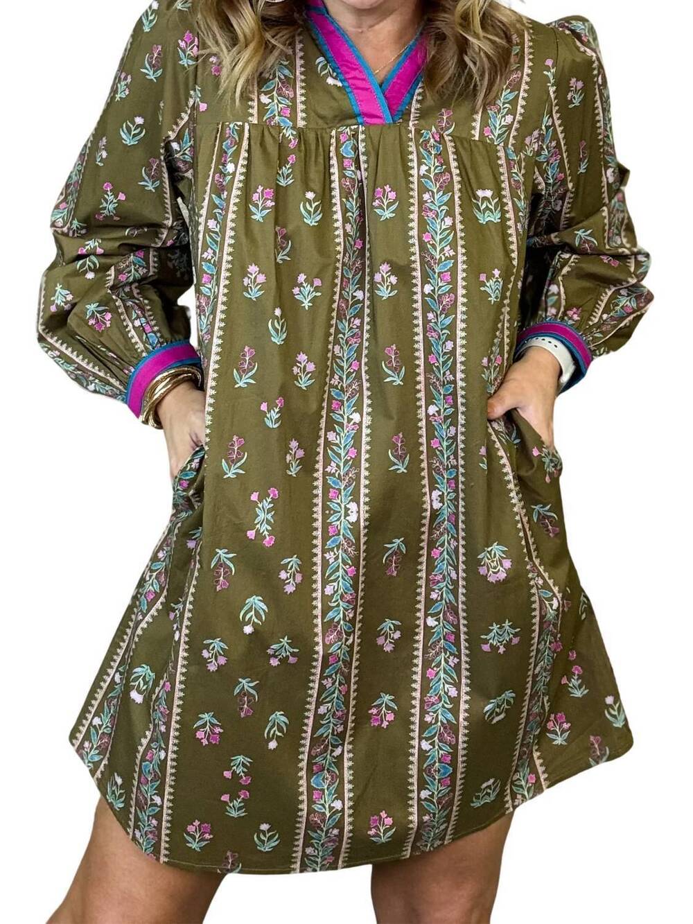 NEW JODIFL delightful dress in brown olive